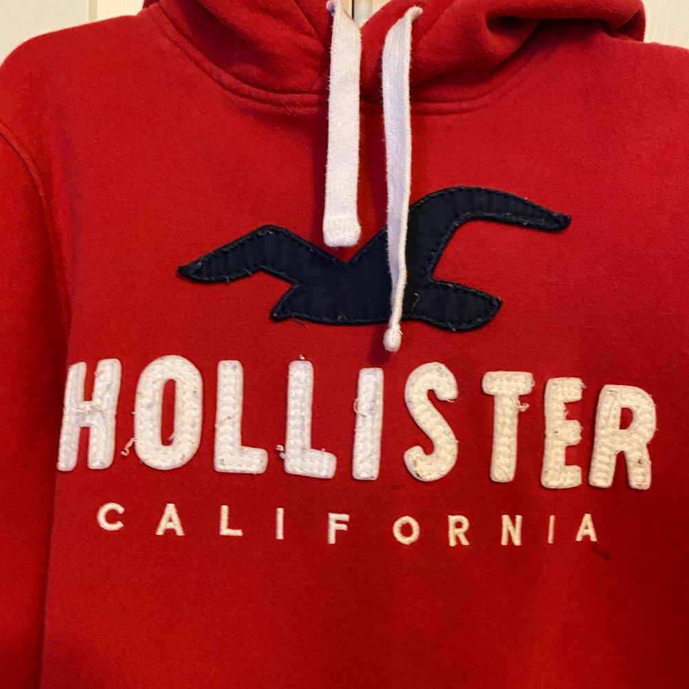 Hollister Red pullover Hoodie size small